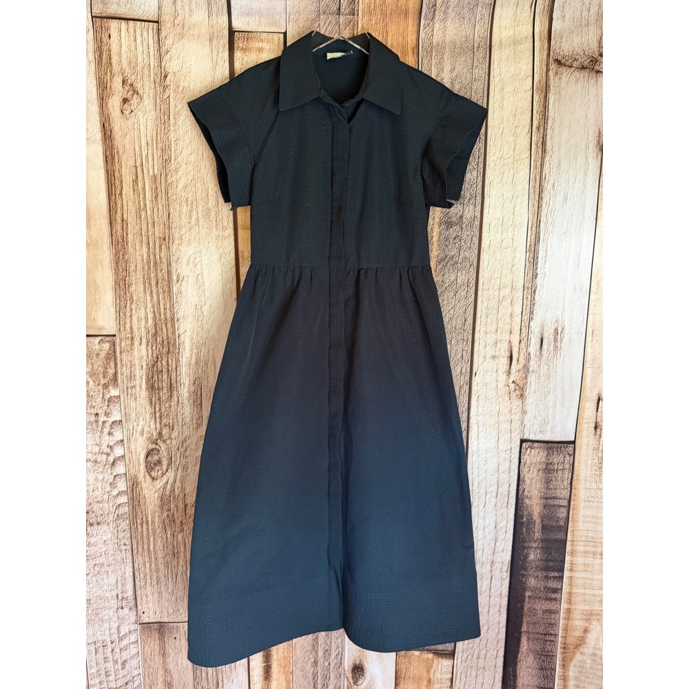 Tuckernuck Chloe Midi Shirt Dress Navy Classic Coastal Size Small Belt Missing